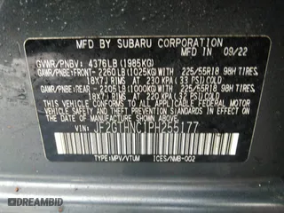 2023 Subaru Crosstrek Limited with VIN JF2GTHNC1PH255177, listed as a IAAI auction lot 38513235 with 24,270 mi miles. Bid and sale history available at carsss.com. Image 9.