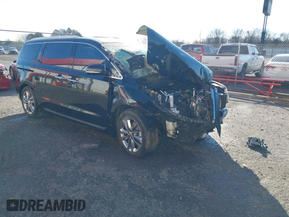 2016 Kia Sedona SX-L with VIN KNDME5C15G6176053, listed as a IAAI auction lot 41213512 with 137,299 mi miles. Bid and sale history available at carsss.com. Image 1.