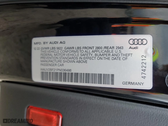 2023 Audi A7 Prestige with VIN WAUV2BF21PN036486, listed as a Copart auction lot 79288993 with 9,973 mi miles. Bid and sale history available at carsss.com. Image 13.