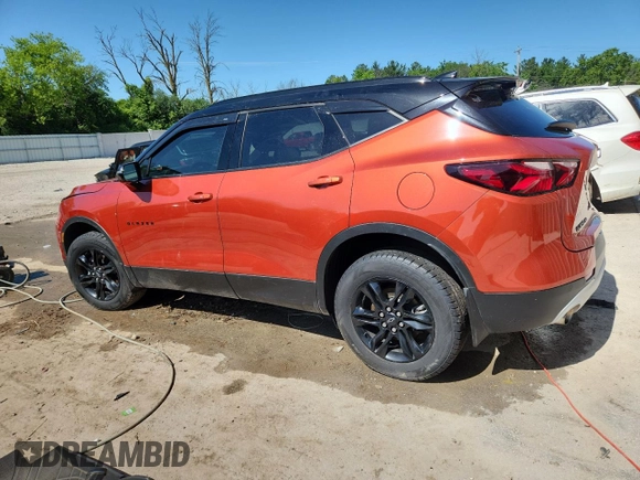 2022 Chevrolet Blazer LT z VIN 3GNKBHR44NS133097, wystawiony jako Copart lot #60976785 z przebiegiem 55 215 mil mil oraz Szkoda całkowita • Salvage title. Historia ofert i sprzedaży dostępna na DreamBid. Obrazek 2.
