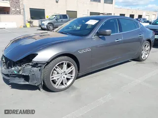 2015 Maserati Quattroporte S Q4 with VIN ZAM56RRA8F1134208, listed as a IAAI auction lot 41857398 with 105,151 mi miles. Bid and sale history available at carsss.com. Image 2.