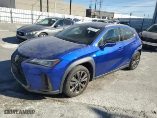 2021 Lexus UX with VIN JTHE9JBH4M2039025, listed as a Copart auction lot 41809335 with 58,569 mi miles and Salvage Title. Bid and sale history available at carsss.com. Image 1.