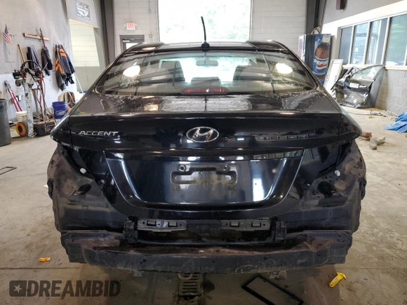 2015 Hyundai Accent GLS with VIN KMHCT4AE1FU820929, listed as a Copart auction lot 59723093 with 163,001 mi miles. Bid and sale history available at carsss.com. Image 6.