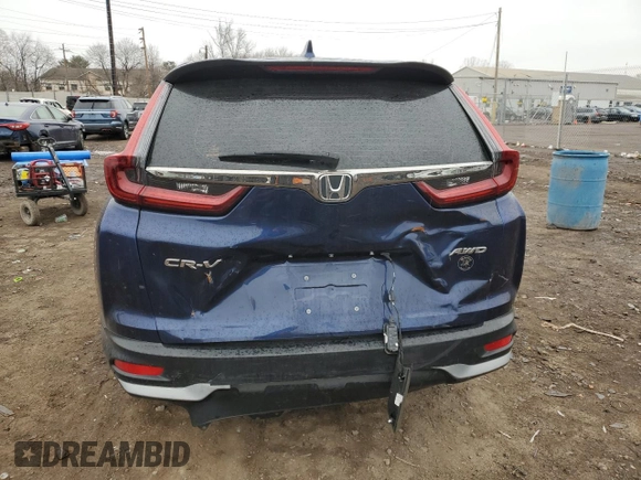 2020 Honda CR-V LX with VIN 7FARW2H28LE007232, listed as a Copart auction lot 46782905 with 51,677 mi miles and Salvage Title. Bid and sale history available at carsss.com. Image 6.