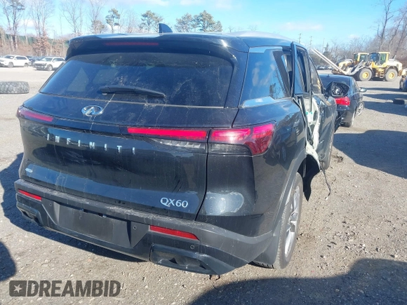 2024 Infiniti QX60 Luxe с VIN 5N1DL1FS2RC346226, выставлен на аукционе IAAI как лот 41231017 с пробегом 5 728 миль миль и . История ставок и продаж доступна на DreamBid. Изображение 4.