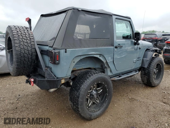 2014 Jeep Wrangler Sport с VIN 1C4AJWAG1EL117219, выставлен на аукционе Copart как лот 59696355 с пробегом 105 865 миль миль и Списание • Salvage title. История ставок и продаж доступна на DreamBid. Изображение 3.