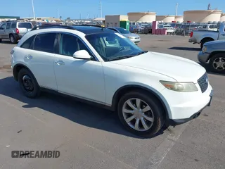 2007 Infiniti FX with VIN JNRAS08UX7X101490, listed as a IAAI auction lot 41820811 with 128,111 mi miles. Bid and sale history available at carsss.com. Image 1.