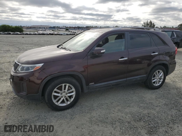 2015 Kia Sorento LX with VIN 5XYKTDA79FG601302, listed as a Copart auction lot 54741975 with 161,713 mi miles and Clean Title. Bid and sale history available at carsss.com. Image 1.