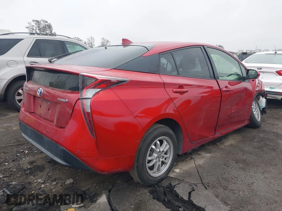 2017 Toyota Prius Two with VIN JTDKARFU3H3539680, listed as a IAAI auction lot 41895755 with 56,961 mi miles. Bid and sale history available at carsss.com. Image 4.