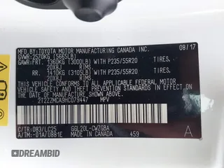 2017 Lexus RX 350 with VIN 2T2ZZMCA9HC079447, listed as a IAAI auction lot 41546040 with 100,562 mi miles and . Bid and sale history available at DreamBid. Image 9.