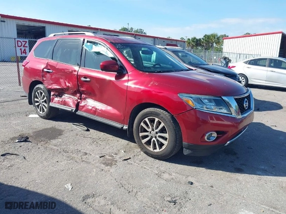 2016 Nissan Pathfinder S with VIN 5N1AR2MN7GC600949, listed as a IAAI auction lot 41261906 with 173,787 mi miles. Bid and sale history available at carsss.com. Image 1.