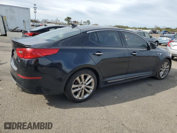 2014 Kia Optima SXL Turbo with VIN 5XXGR4A62EG343428, listed as a Copart auction lot 52742035 with 109,155 mi miles and Salvage Title. Bid and sale history available at DreamBid. Image 3.