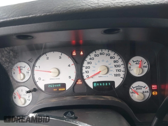 2003 Dodge 2500 ST with VIN 3D7KU28623G702683, listed as a IAAI auction lot 41852182 with 263,449 mi miles. Bid and sale history available at carsss.com. Image 7.