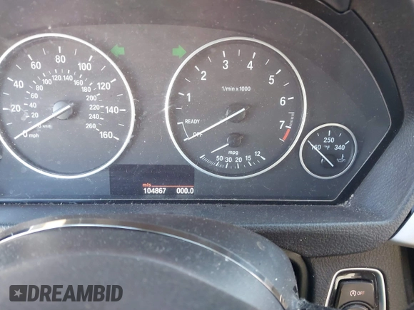 2013 BMW 3 Series 328i with VIN WBA3A5G52DNP18714, listed as a IAAI auction lot 41844082 with 104,867 mi miles and . Bid and sale history available at DreamBid. Image 7.