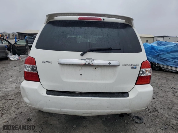 2007 Toyota Highlander Hybrid w/3rd Row with VIN JTEDW21A570020561, listed as a Copart auction lot 42595395 with 205,703 mi miles and Salvage Title. Bid and sale history available at carsss.com. Image 6.