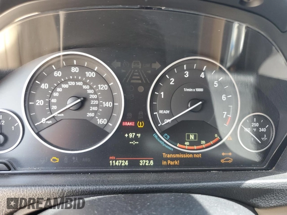 2013 BMW 3 Series 328i xDrive with VIN WBA3B5C54DJ598490, listed as a Copart auction lot 57946845 with 114,724 mi miles and Clean title. Bid and sale history available at DreamBid. Image 9.