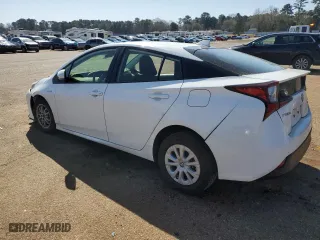 2021 Toyota Prius L Eco with VIN JTDKAMFU7M3136038, listed as a Copart auction lot 48774605 with 0 mi miles and Salvage Title. Bid and sale history available at carsss.com. Image 2.