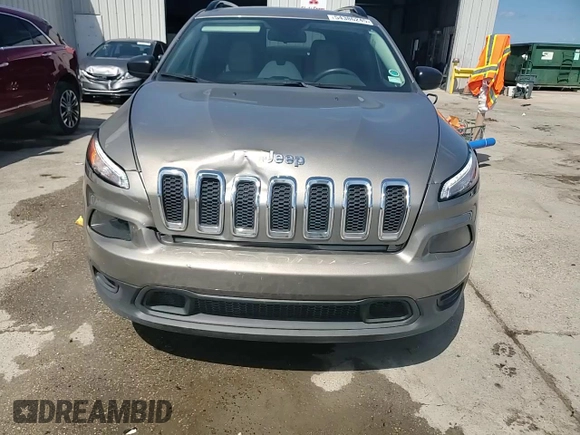 2017 Jeep Cherokee Sport with VIN 1C4PJLAB6HW643474, listed as a Copart auction lot 54386245 with 17,799 mi miles and Salvage Title. Bid and sale history available at carsss.com. Image 14.