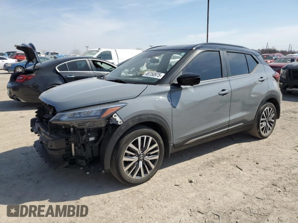 2021 Nissan Kicks SR with VIN 3N1CP5DV8ML474978, listed as a Copart auction lot 48750975 with 74,988 mi miles and Salvage Title. Bid and sale history available at carsss.com. Image 1.
