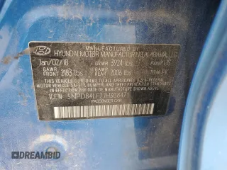 2018 Hyundai Elantra SEL with VIN 5NPD84LF2JH308471, listed as a Copart auction lot 55186975 with 176,505 mi miles and Clean Title. Bid and sale history available at DreamBid. Image 12.