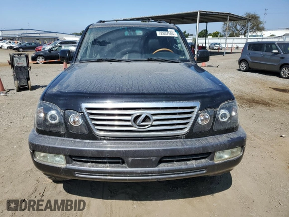 2006 Lexus LX 470 z VIN JTJHT00W264004516, wystawiony jako Copart lot #72607504 z przebiegiem 220 156 mil mil oraz Czysty tytuł • Clean title. Historia ofert i sprzedaży dostępna na DreamBid. Obrazek 5.
