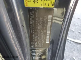 2008 BMW 1 Series 135i with VIN WBAUC73598VF24755, listed as a Copart auction lot 81697724 with 138,063 mi miles and Salvage Title. Bid and sale history available at carsss.com. Image 12.