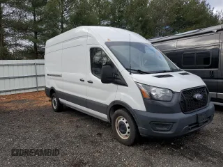2021 Ford Transit Cargo with VIN 1FTBR1X81MKA08425, listed as a Copart auction lot 46747235 with 84,318 mi miles and Salvage Title. Bid and sale history available at DreamBid. Image 1.