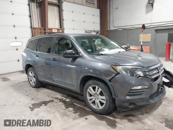 2016 Honda Pilot LX with VIN 5FNYF6H1XGB111488, listed as a IAAI auction lot 41581706 with 100,028 mi miles. Bid and sale history available at carsss.com. Image 1.