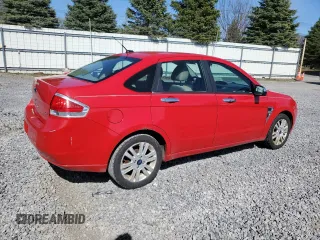 2008 Ford Focus SE with VIN 1FAHP35N58W182006, listed as a Copart auction lot 53599705 with 194,076 mi miles and Salvage Title. Bid and sale history available at carsss.com. Image 3.