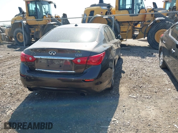 2014 Infiniti Q50 Hybrid Premium with VIN JN1AV7AP7EM691329, listed as a IAAI auction lot 41858913 with 144,688 mi miles and . Bid and sale history available at DreamBid. Image 16.