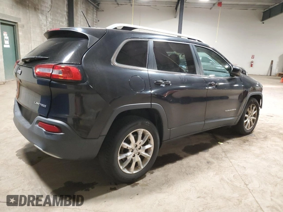 2015 Jeep Cherokee Limited with VIN 1C4PJMDB1FW785164, listed as a Copart auction lot 53127655 with 122,689 mi miles and Salvage Title. Bid and sale history available at carsss.com. Image 3.