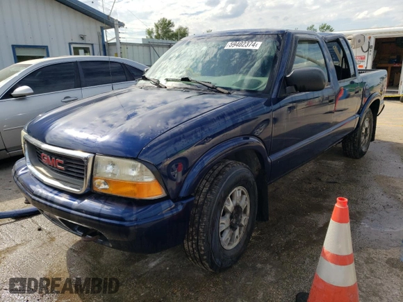 2002 GMC Sonoma SLS with VIN 1GTDT13W42K198720, listed as a Copart auction lot 59402374 with 106,175 mi miles and Salvage Title. Bid and sale history available at carsss.com. Image 1.