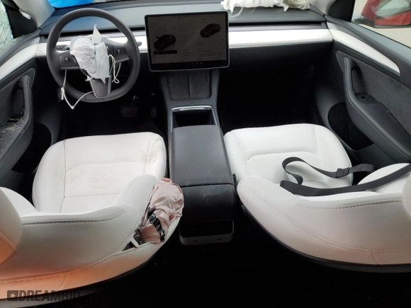 2023 Tesla Model Y Long Range with VIN 7SAYGDEE9PF832221, listed as a Copart auction lot 43873335 with 20,169 mi miles and Salvage Title. Bid and sale history available at carsss.com. Image 8.