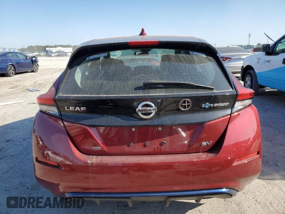 2020 Nissan LEAF SV with VIN 1N4AZ1CP3LC310791, listed as a Copart auction lot 52303575 with 32,819 mi miles and Non repairable. Bid and sale history available at DreamBid. Image 6.