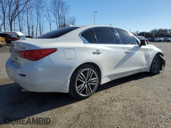 2017 Infiniti Q50 3.0t Sport with VIN JN1EV7AR6HM834858, listed as a Copart auction lot 88754935 with 144,118 mi miles and Salvage Title. Bid and sale history available at carsss.com. Image 3.