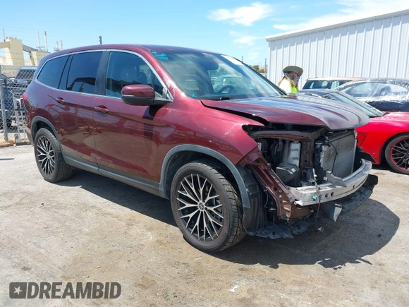2019 Honda Pilot EX-L with VIN 5FNYF6H56KB051446, listed as a IAAI auction lot 42814703 with 72,299 mi miles and . Bid and sale history available at DreamBid. Image 1.