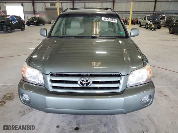 2007 Toyota Highlander with VIN JTEGD21A070157328, listed as a Copart auction lot 47535505 with 0 mi miles and Salvage Title. Bid and sale history available at carsss.com. Image 5.