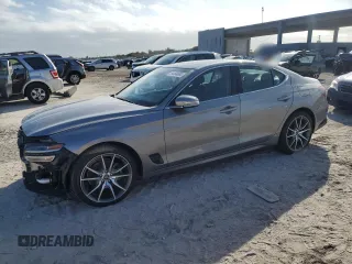 2022 Genesis G70 2.0T with VIN KMTG34TA3NU101875, listed as a Copart auction lot 84599834 with 20,997 mi miles and Salvage Title. Bid and sale history available at DreamBid. Image 1.