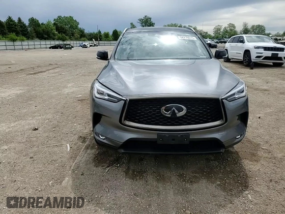 2021 Infiniti QX50 Luxe with VIN 3PCAJ5BB3MF120184, listed as a Copart auction lot 58276615 with 59,974 mi miles and Salvage title. Bid and sale history available at DreamBid. Image 13.