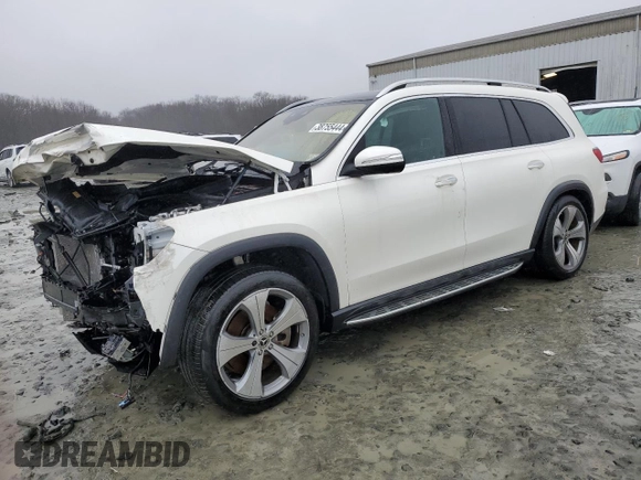 2021 Mercedes-Benz GLS 450 with VIN 4JGFF5KE5MA379992, listed as a Copart auction lot 38755444 with 35,150 mi miles and . Bid and sale history available at DreamBid. Image 1.