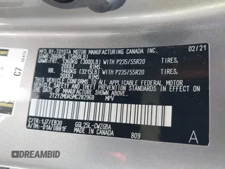 2021 Lexus RX 350 F Sport with VIN 2T2YZMDA5MC282968, listed as a IAAI auction lot 42429817 with 92,202 mi miles and . Bid and sale history available at DreamBid. Image 9.