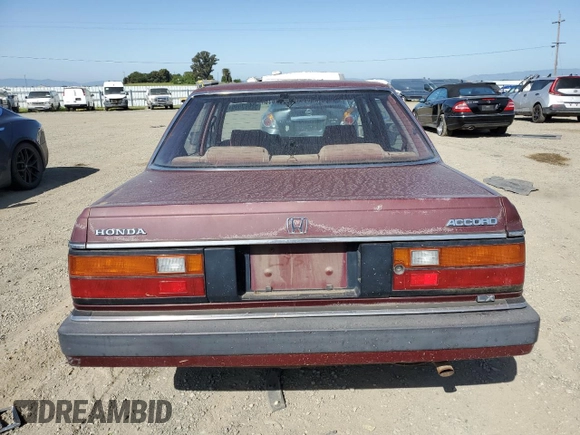 1985 Honda Accord LX with VIN JHMAD7437FC068761, listed as a Copart auction lot 52993895 with 112,725 mi miles and Clean Title. Bid and sale history available at carsss.com. Image 6.