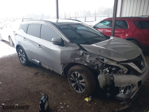2017 Nissan Murano SL with VIN 5N1AZ2MG2HN101161, listed as a IAAI auction lot 41253733 with 164,808 mi miles. Bid and sale history available at carsss.com. Image 1.