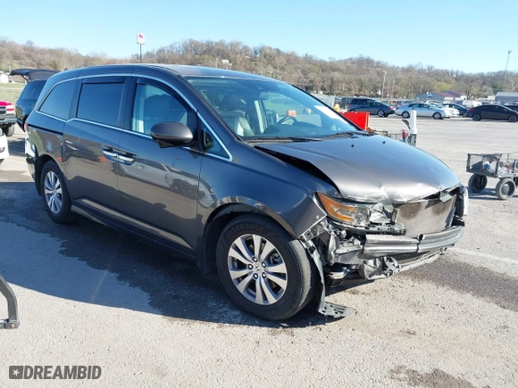 2016 Honda Odyssey EX-L with VIN 5FNRL5H6XGB020370, listed as a IAAI auction lot 41843941 with 189,980 mi miles. Bid and sale history available at carsss.com. Image 1.