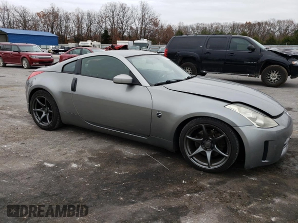 2006 Nissan 350Z Touring with VIN JN1AZ34D76M330778, listed as a Copart auction lot 82560514 with 93,590 mi miles and Salvage Title. Bid and sale history available at carsss.com. Image 4.