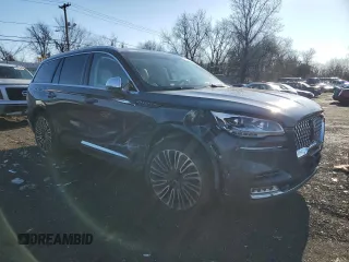 2020 Lincoln Aviator Black Label with VIN 5LM5J9XC7LGL08777, listed as a Copart auction lot 84043844 with 77,962 mi miles and Salvage title. Bid and sale history available at DreamBid. Image 4.