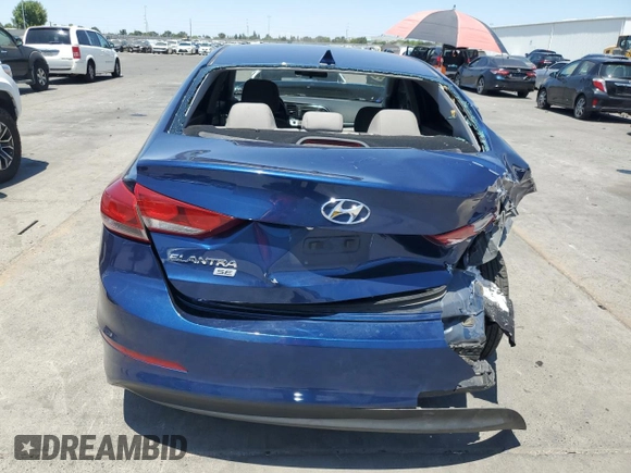 2017 Hyundai Elantra SE with VIN 5NPD74LF7HH201655, listed as a Copart auction lot 62284405 with 208,034 mi miles and Salvage title. Bid and sale history available at DreamBid. Image 6.