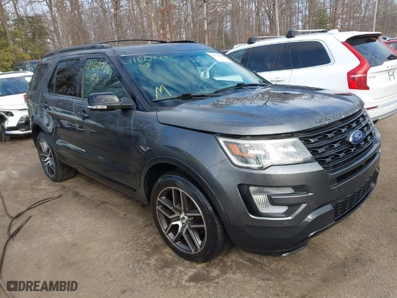 2016 Ford Explorer Sport with VIN 1FM5K8GT8GGC63879, listed as a IAAI auction lot 41607284 with 172,423 mi miles. Bid and sale history available at carsss.com. Image 1.