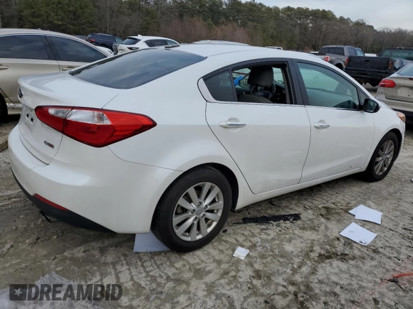 2014 Kia Forte EX with VIN KNAFX4A80E5095748, listed as a Copart auction lot 45455195 with 98,135 mi miles and Salvage Title. Bid and sale history available at carsss.com. Image 3.