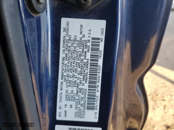 2006 Toyota Tacoma with VIN 5TEUX42N56Z153429, listed as a Copart auction lot 87354784 with 158,621 mi miles and Salvage Title. Bid and sale history available at carsss.com. Image 12.